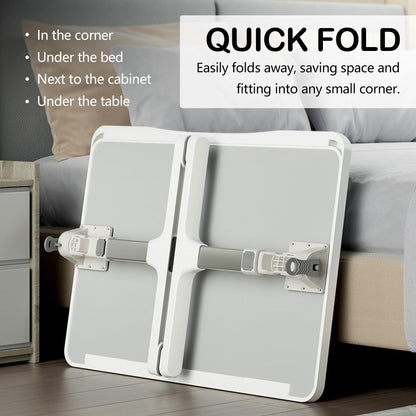 Laptop Table, Bed Tray Table Height-Adjustable Foldable Bedside Tables With Drawer Bookshelf Usb Desk Lamp And Fan Laptop Tables For Bed Sofa Couch