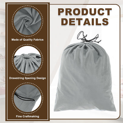 sourcing map 2 Pack Dust Bags for Handbags, 12.6x15.8" Cotton Drawstring Storage Pouch Bag Dust Cover Storage Bags for Purses Shoes Boots Daily