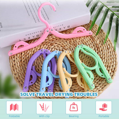 9 Pcs Travel Hangers, Folding Clothes Coat Hangers Portable