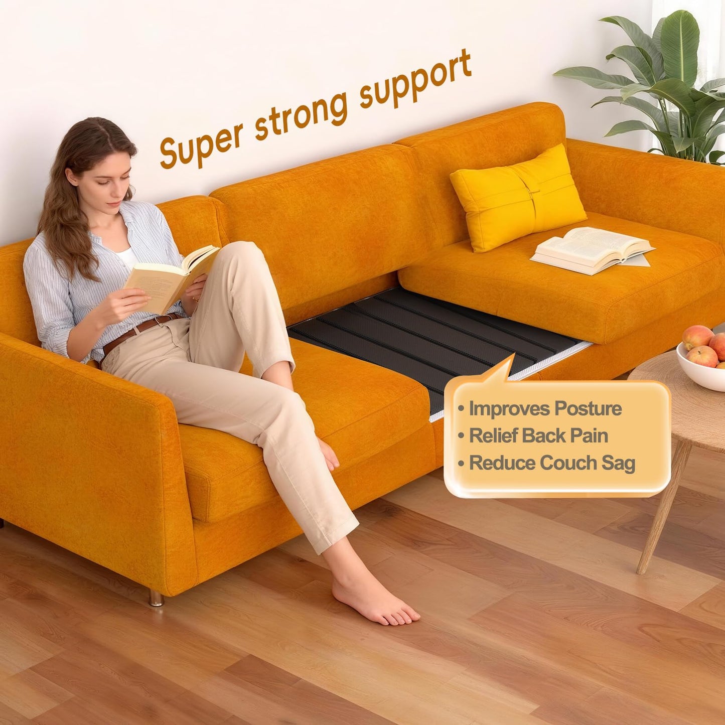 VERONLY Wooden Sofa Support Boards for Sagging Seat - (60x205CM) Extra Large Couch Cushion Support for 3 Seater