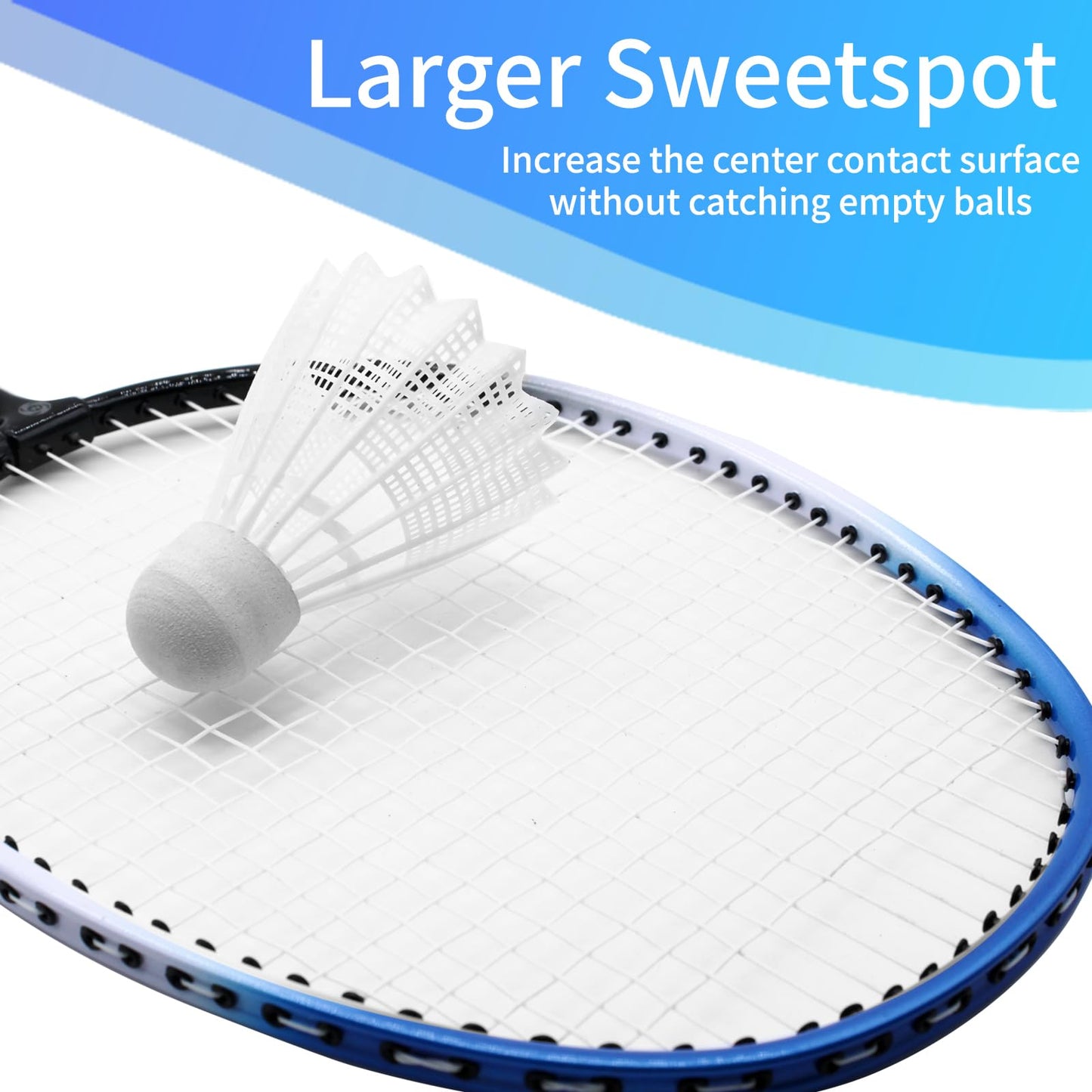 Magicorange Badminton Rackets Set of 4 for Outdoor Backyard Games, Including 4 Racquets,4 Shuttlecocks, 4 Replacement Grip Tapes & 1 Carry Bag