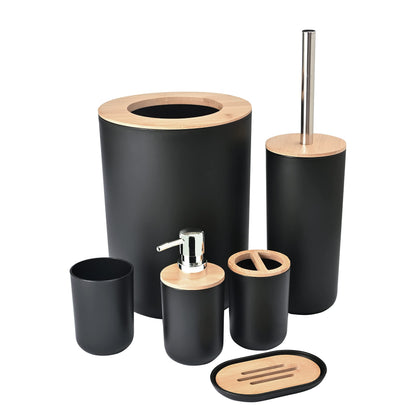 Yorkmills 6 Pieces Black Bathroom Accessories set