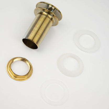 Xcel Home Gold Unslotted Basin Waste, Mushroom Dome, Pop Up, Brass, Polished, Replacement Bathroom Sink Plug