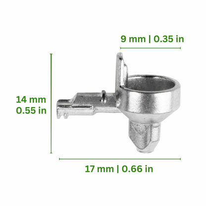 10 Pcs Shelf Pins Compatible with IKEA Part 131372 (Billy Bookshelf) - Zinc Alloy Die-Cast Shelf Support Pegs