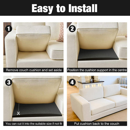 ZYNERY 3 Pcs Sofa Cushion Support, 55 x 55cm High-Density Foam Couch Saver Pad for Sagging Seat Curve Furniture Seat Under Cushion Sag Repair