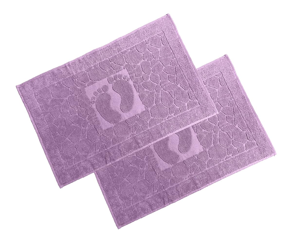 OG-ER OGER Bath Mat Set, 2 Pieces, Terry Cloth Shower Mat, Washable Shower Mat & Bath Mat, 600 g/m² & 100% Cotton, Absorbent & Quick Drying