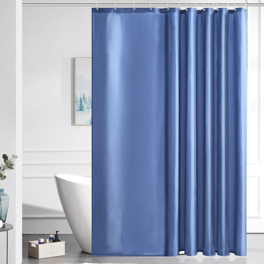 Furlinic Shower Curtains Mould Proof Resistant Polyester Fabric Misty Blue Bathroom Shower Curtain Waterproof Machine Washable Large 200 x 200cm With