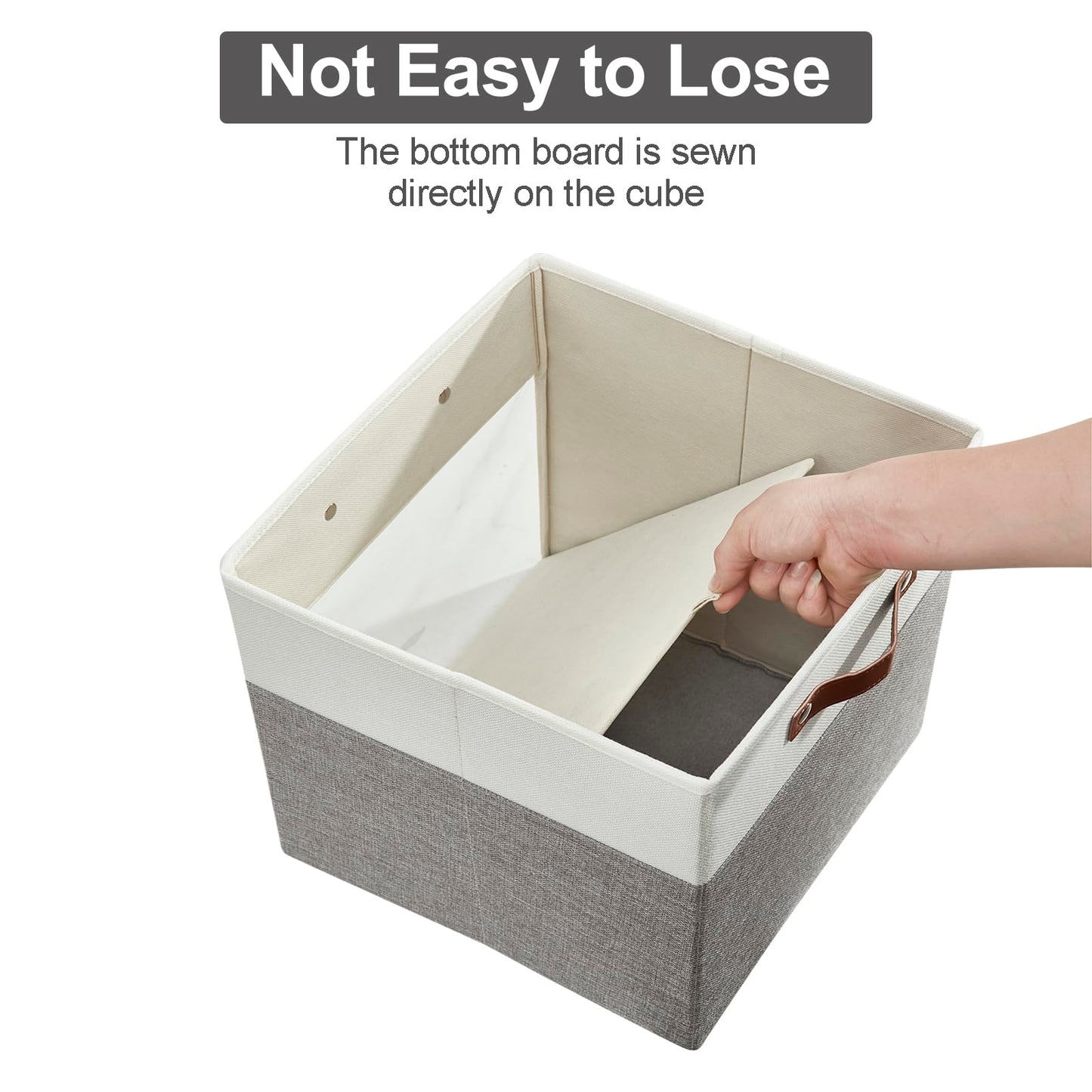 Bagnizer 4 Pack Large Ultra Thick Fabric Storage Boxes with Clear Window