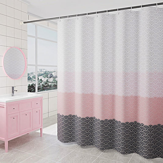 Tennove Shower Curtain 200 x 200cm Geometric WiFi Thick Polyester Fabric Mildew Resistant Shower Curtain Liner for Bathroom Waterproof Long Bath