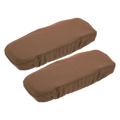 sourcing map Chair Armrest Slipcovers Covers, 22 x 7cm Polyester Removable Seat Hand Rest Protector for Office Chairs Desk Chair(Brown)