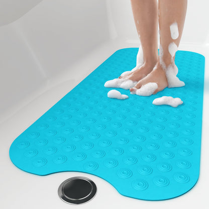 Yolife No Suction Cup Bath Mat: 40x100CM Extra Long Bathmat│Perfect for Refinished Bathtub Mat│Made of Nature Rubber│a Blessing for the Elderly and