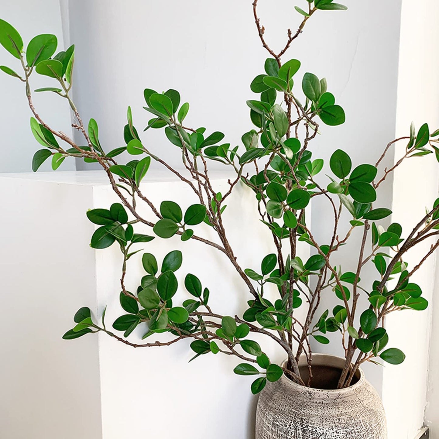 Melorca&Guilla Artificial Plants,6PCS 43.3" Green Faux Branches for Vase,Artificial Plants for Shop Garden Office Home Dcor