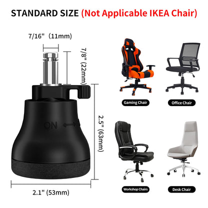 Bell Glides Replacement Office Chair, Fixed Stationary Castors