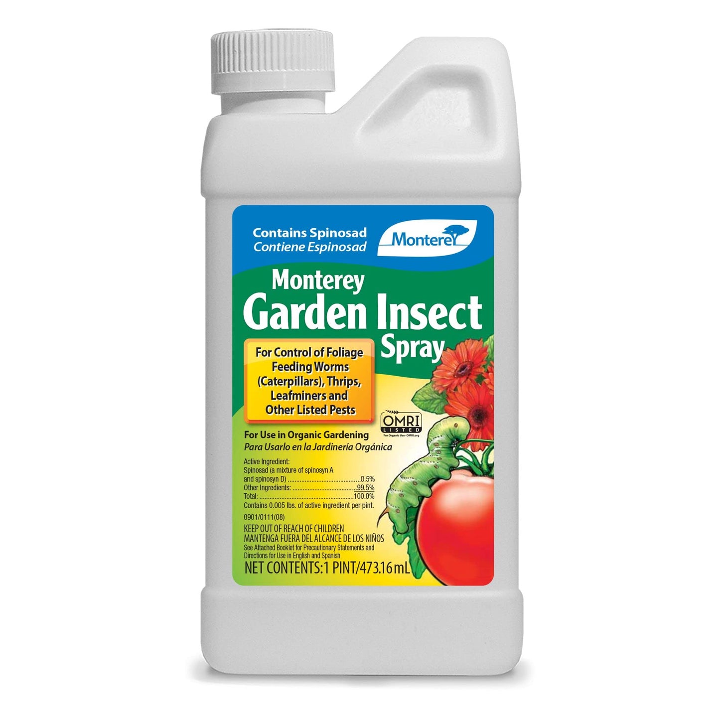 Monterey LG6150 Garden Insect Spray, Insecticide & Pesticide with Spinosad Concentrate, 16 oz