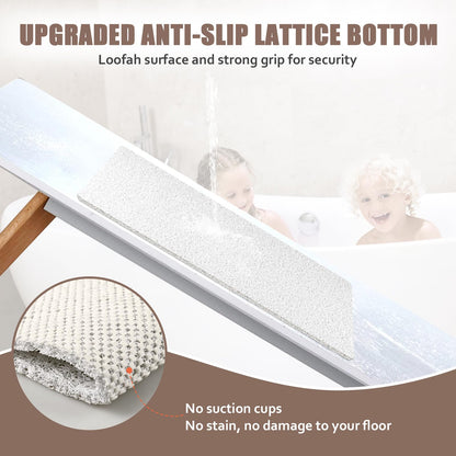 Corner Shower Mat Non Slip: Anti Mould Bath Mat - 60 x 60 cm Loofah Shower Mats for Inside Shower- Anti Slip Bath Mat for Inside Bath White Quadrant