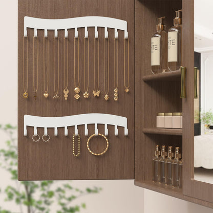 Josmimic Necklace Holder Wall Organizer (White)