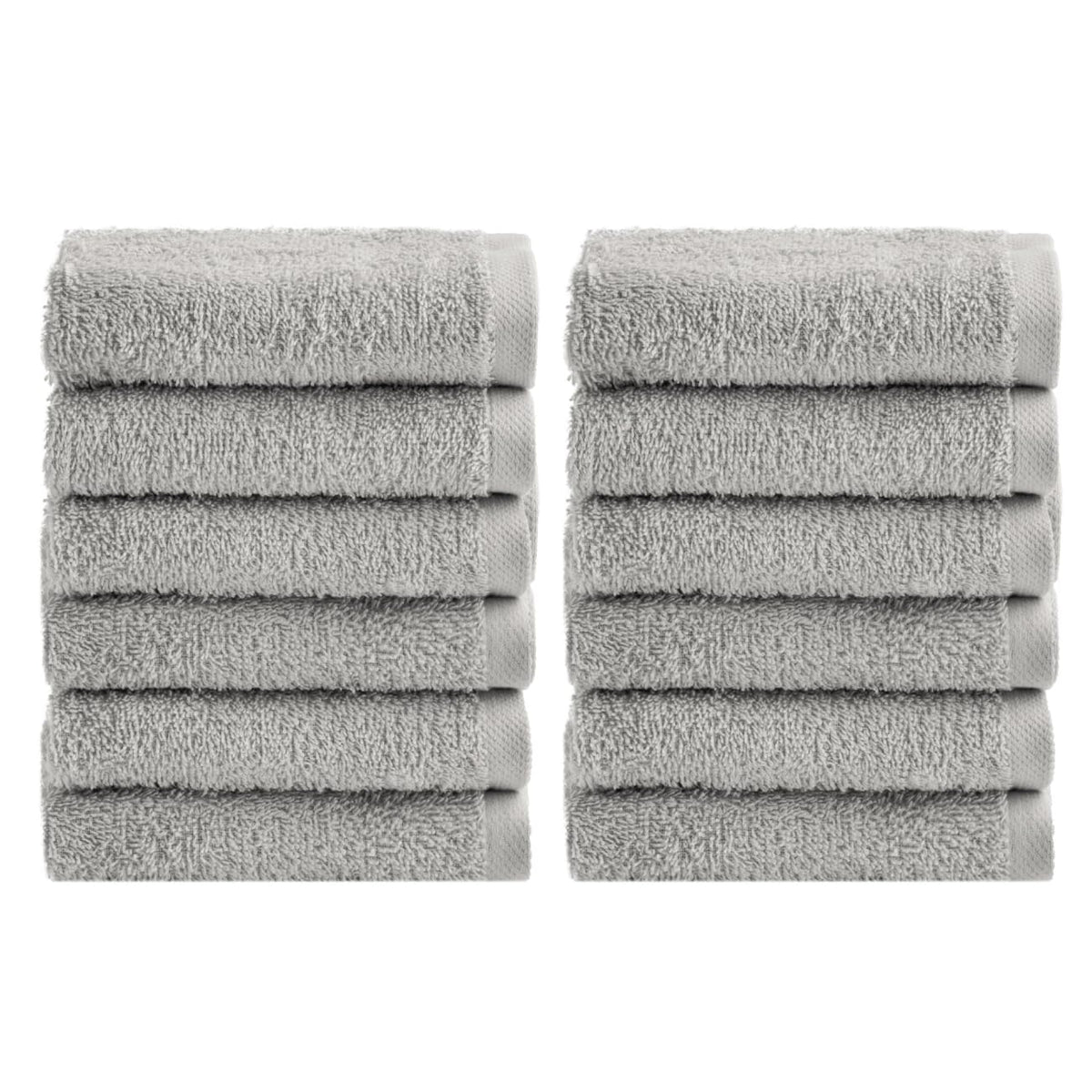 NELLA BIAGINI Minerva Bathroom Washcloths 30 x 30 cm, Set of 12, 100% Pure Terry Cotton, 420 g/m?, Soft, Absorbent, Practical, Durable, Solid Colour
