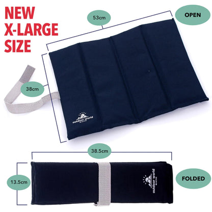 2 x Outdoor World X-Large Folding Sit Mats – Lightweight Waterproof Foam Seat Pad for Camping, Hiking, Festivals & Picnics
