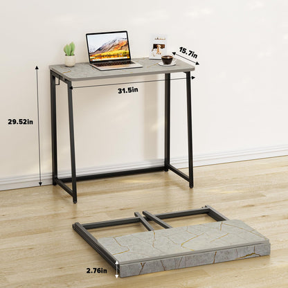 WOHOMO Small Foldable Computer Desk Writing Study Table, Grey