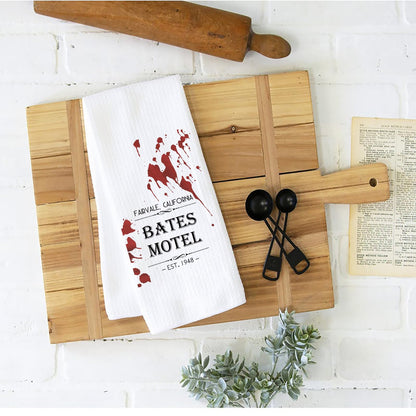 KUIYAI TV Show Kitchen Towel Slasher Horror Halloween Cooking Baking Home Decor Kitchen Towel Dish Towel (motel est1948)