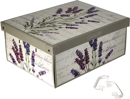 Lavatelli Cardboard Storage Boxes with Lid Scented Lavender 25x35x17.5cm