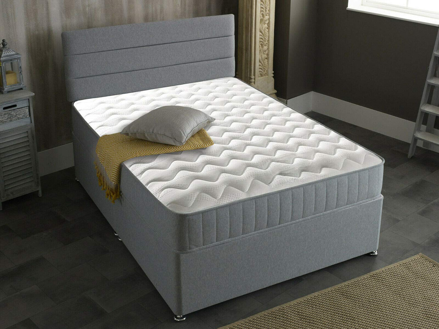 Starlight Beds Castle Single Mattress, Grey, 3ft x 6ft3