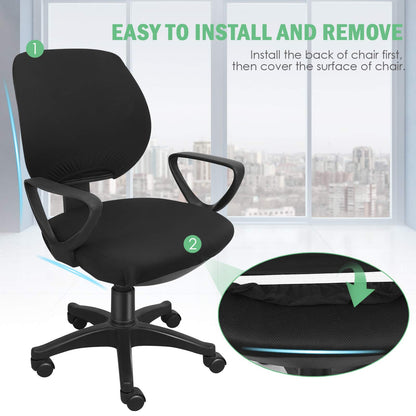 Cabilock Office Chair Covers Stretch Computer, Rotating Armchair Slipcover Protector