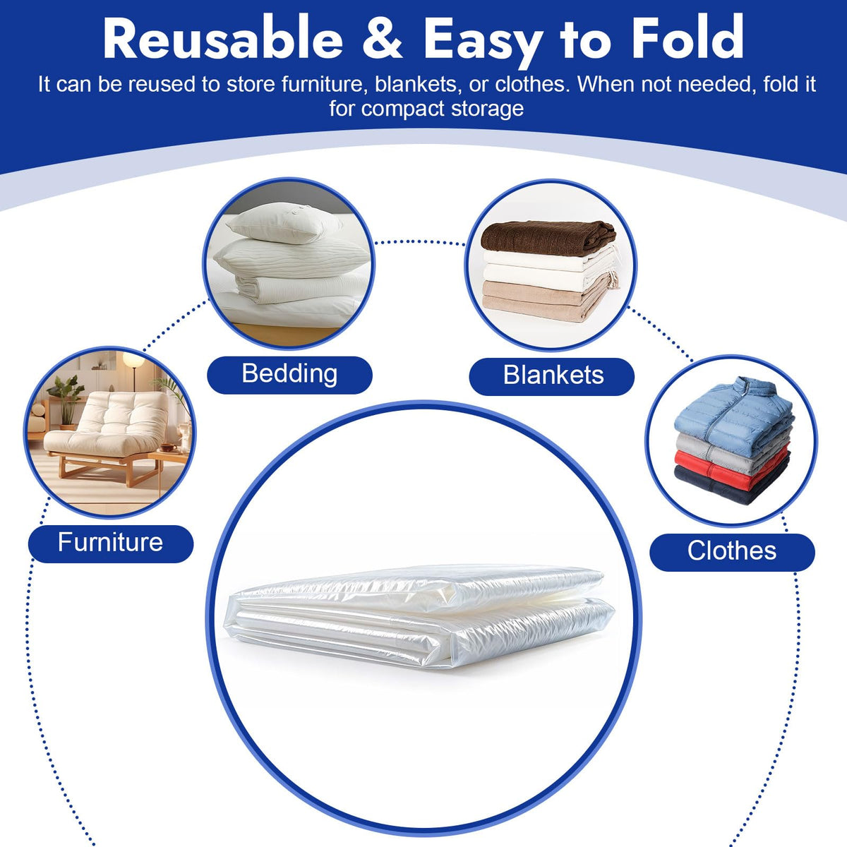 Waterproof Mattress Cover for Moving & Storage, Double-150 × 240 × 35 cm