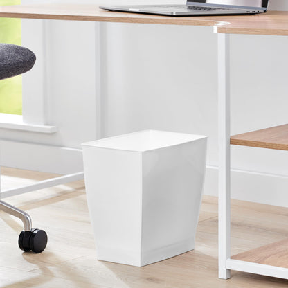 iDesign Mono Rubbish Bin, Plastic, White