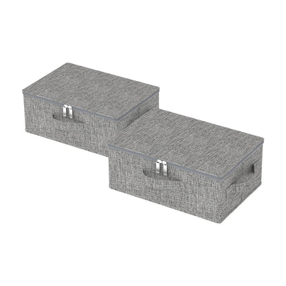 ENUMAIL Underbed Storage Boxes with Zippers,38x26x15cm,Grey,2 Pack