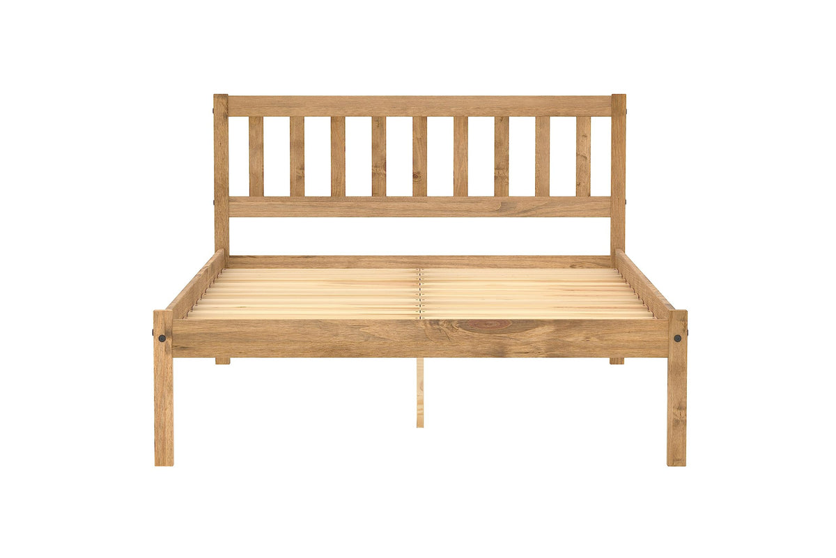 Birlea Pine Small Double Bed Frame 4FT Bedstead Lisbon Rustic Corona Solid Pine