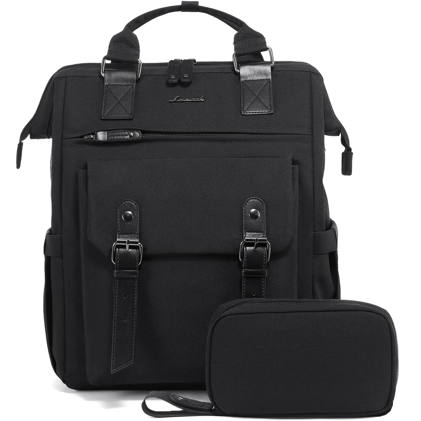 LOVEVOOK Women Laptop Backpack With Electronics Organizer Bag, USB Charging Port, 15.6inch, Water-resistant Rucksack For School College University