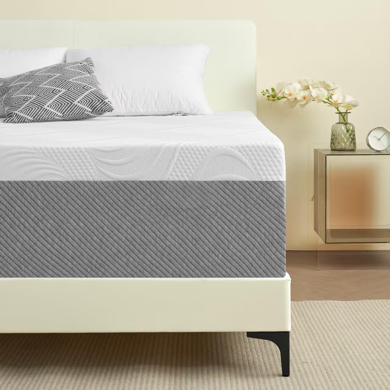 Deegari Mattress, 20cm King Mattress with Memory Foam and Anti-mite, Breathable, Removable Cover, Mattress in a Box