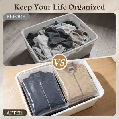 Svaldo Large Zip Bags for Clothes, 25pcs 35 * 45cm Travel Organiser Bag