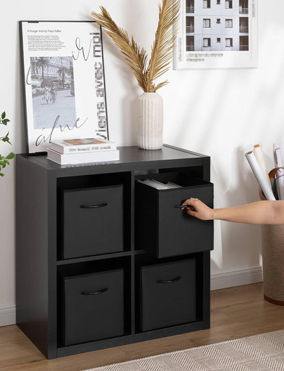 StorageWorks Cube Storage Boxes with Handle, Storage Cubes Basket 27x27, Kallax Storage Boxes for Organising Clothes