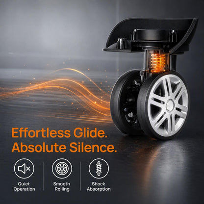 BESPORTBLE 4 Pcs Suitcase Replacement Wheels Heavy Duty Luggage Casters Universal Swivel Caster Set with Quiet Operation and Easy Installation for