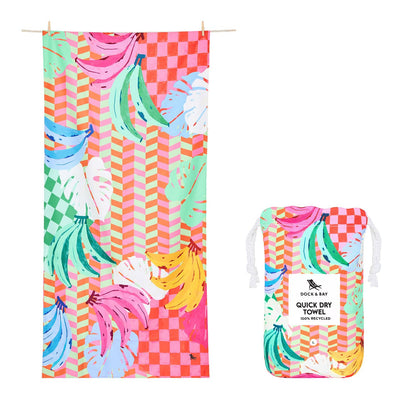 Dock & Bay Quick Dry Beach Towel - Banana Karma, Extra Large