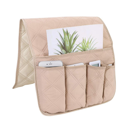 Qchomee Sofa Armrest Caddy Organizer Storage Armrest Chair Desk Sofa Organiser Non-slip TV Remote Control Handset Holder Couch Pocket Organizer for