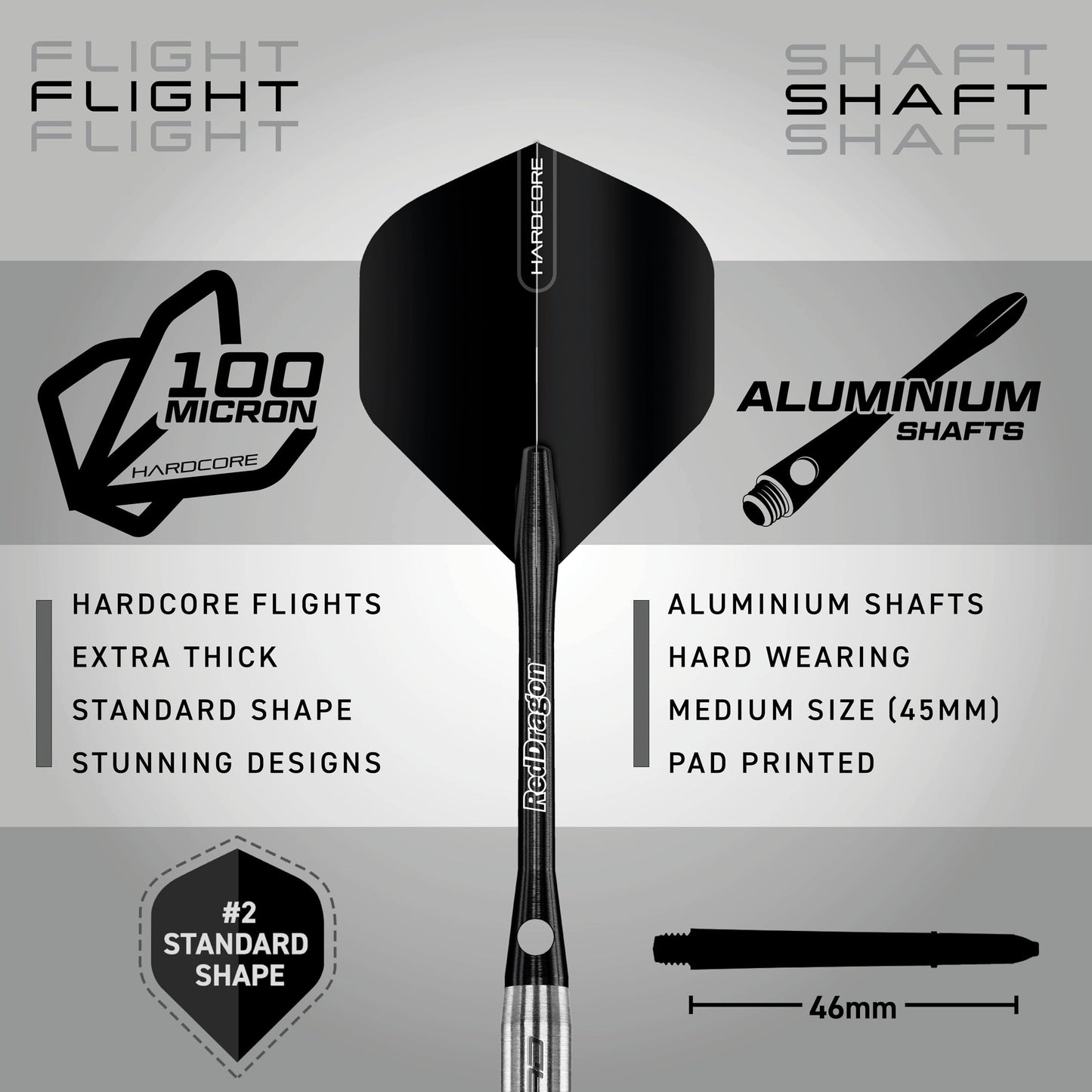 RED DRAGON Rat 1: 28g Tungsten Darts Set with Flights and Stems