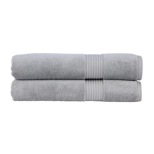 Christy Supreme Hygro 2 Bath Sheets Set | Silver Grey | 100% Luxury Supima Cotton | Ultra Soft | Super Absorbent | 650GSM | Extra Large Bath Towels