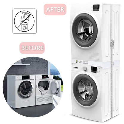 NIUXX Universal Stacking Kit for Washer and Dryer, Adjustable Stacking Frame Kit Fit for 46-66 cm Washing Machine and Tumble Dryers, Stacking Shelf
