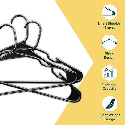 Lifemaster Plastic Clothes Hanger Set - 30 Pieces Versatile, Lightweight, Space-Saving, Non-Slip, Slim Designed, Dry and Wet Clothes Hanger Set