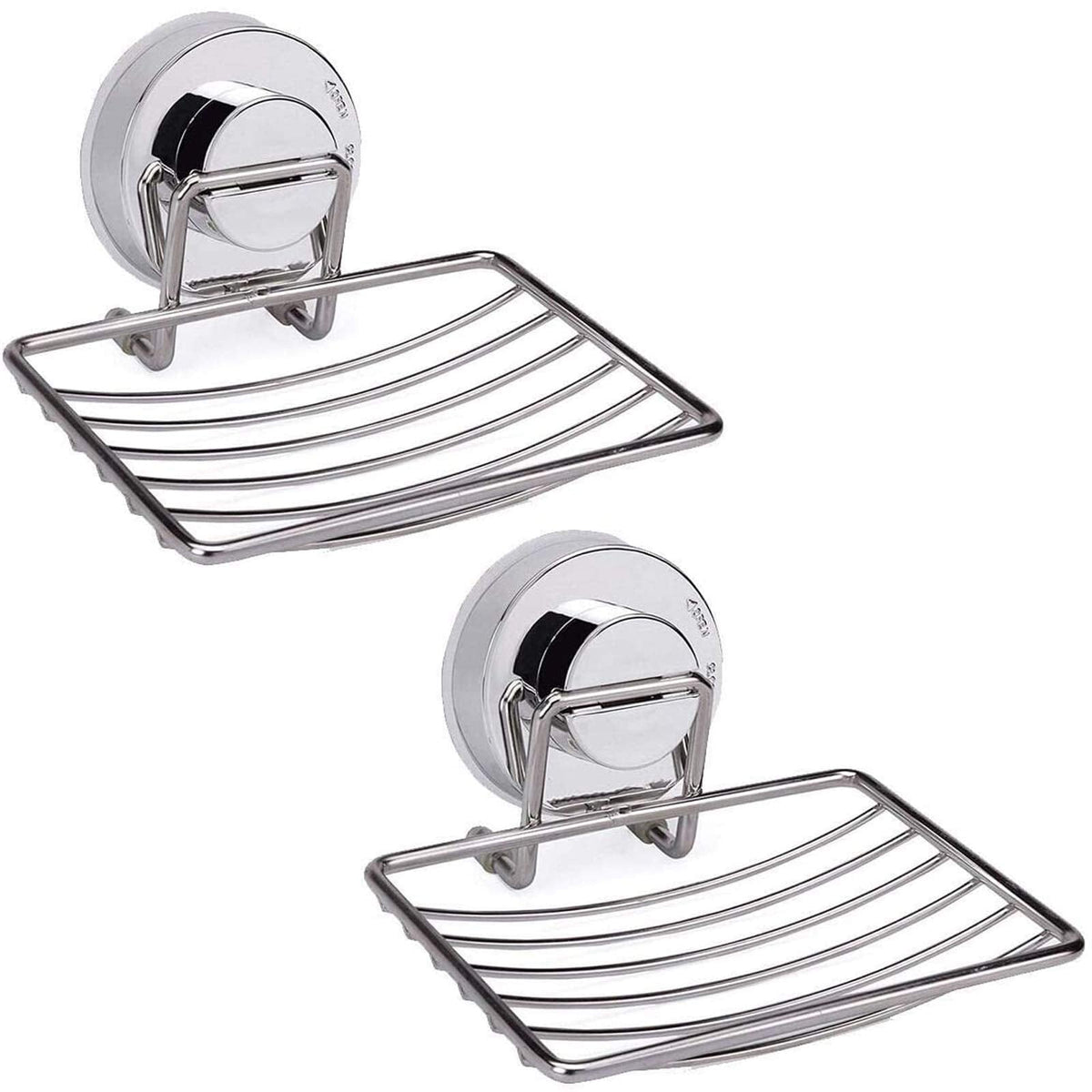 Ulable Stainless Steel Soap Holder, Bathroom Vacuum Suction Cup Wall Mounted Soap Dish, Waterproof and Rustproof for Shower, Bathroom