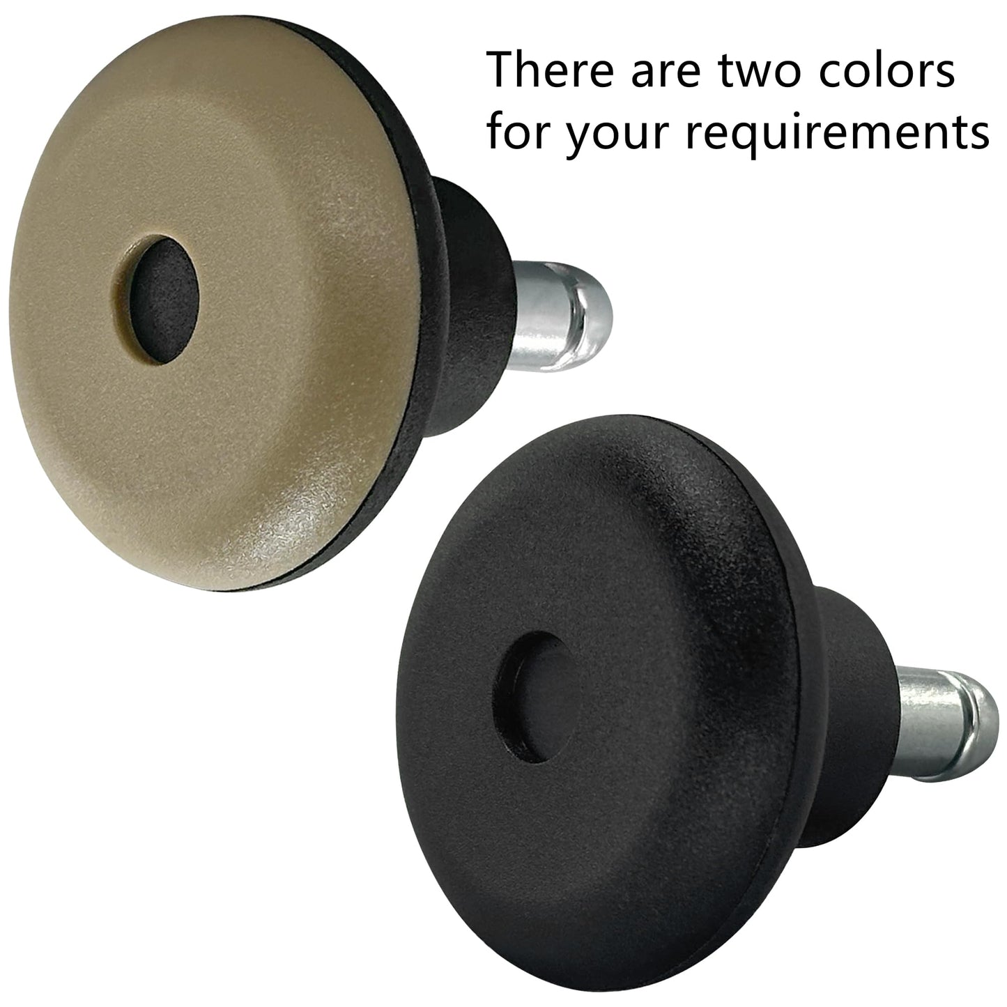 5 PCS Fixed Stationary Castors,Glide Office Chair Wheels For Replacement Swivel Caster Wheels (Black)
