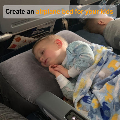 Maliton Airplane Footrest, Inflatable Foot Rest for Kids, Adjustable Height