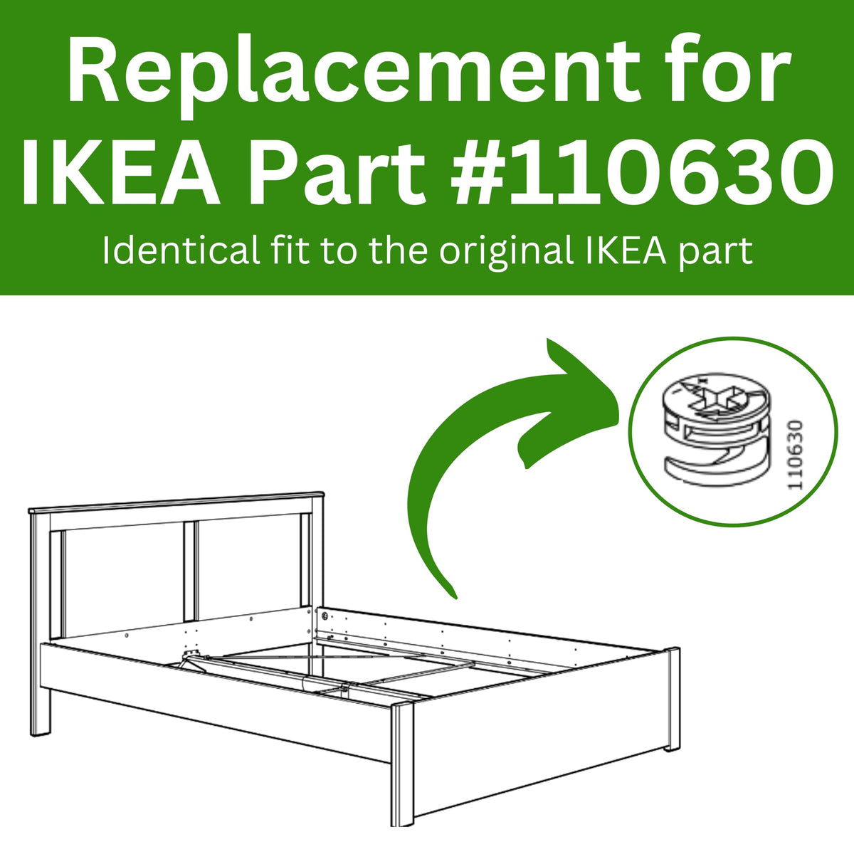 Spare Hardware Parts Cam Lock Nut 12MM | Replacement for IKEA Part # 110630 | Pack of 10