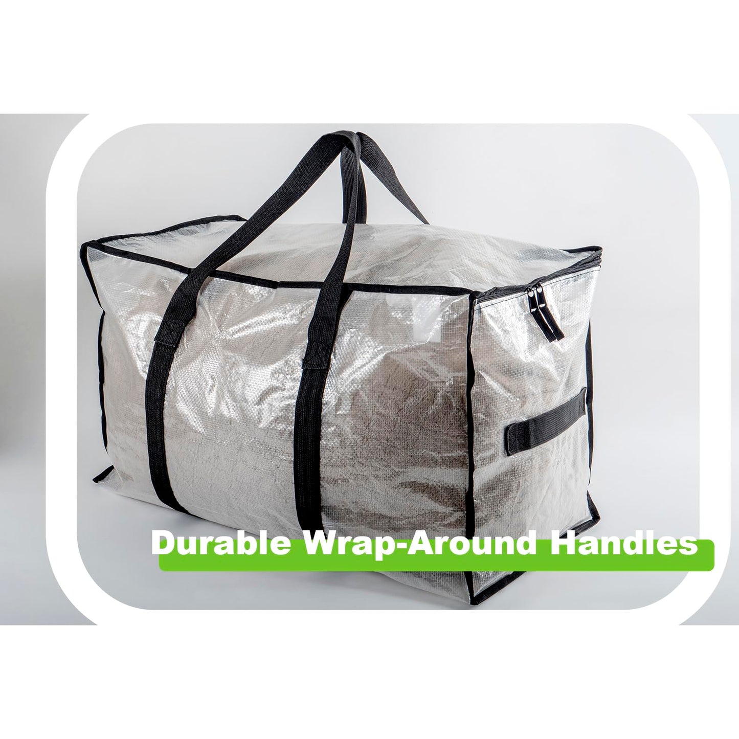 Meetall Extra Large Moving Bags with Zippers - 27x14x15 Inch Heavy Duty Storage Totes