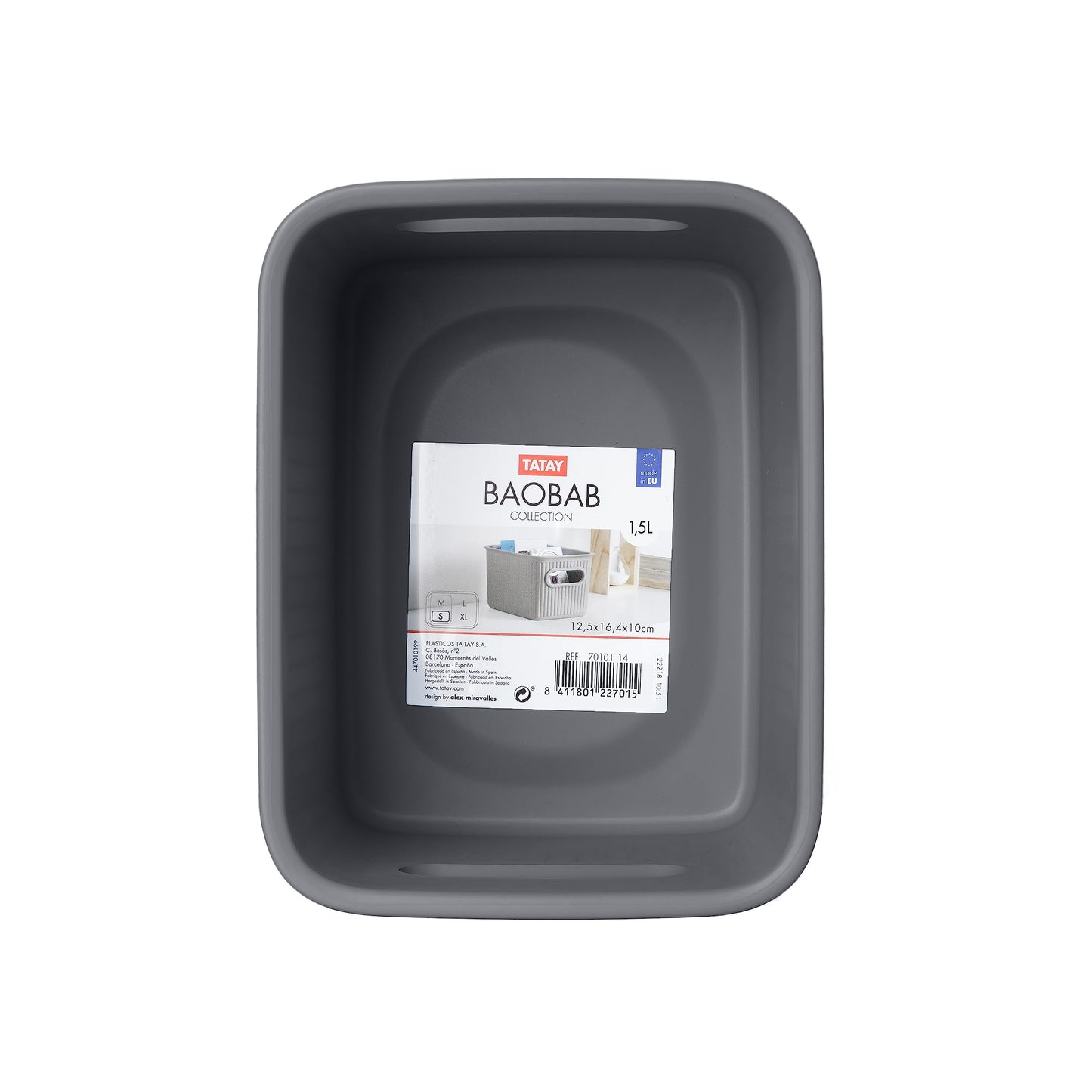 TATAY Storage Basket Baobab 12.5x16.4x10 cm Set of 4 Organiser Boxes
