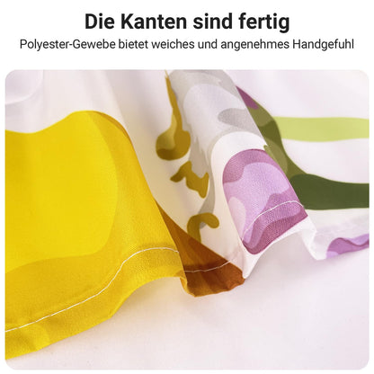 Lerores Shower Curtain, 100 x 200 cm, Lemon Leaf, Weighted Hem, Anti-Mould, Water-Repellent