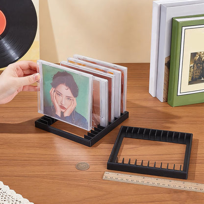 PH PandaHall 2pcs 12 Slots Cassette Tape Storage Organizer Rack Plastic Audio Cassette Tape Holder Black Tapes Organizer Rack for Home Office Studio